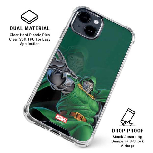 Marvel Dr. Doom Lord Doom iPhone 14 Clear Case